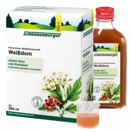 WEISSDORN SAFT Schoenenberger vaistinių augalų sultys, 3X200 ml