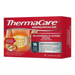 THERMACARE Nugaros įvyniojimai S-XL skausmui malšinti, 4 vnt