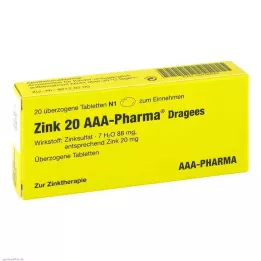 ZINK 20 AAA-Pharma dražė, 20 vnt