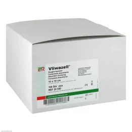 VLIWAZELL Sugeriantys kompresai nesterilūs 10x10 cm, 100 vnt