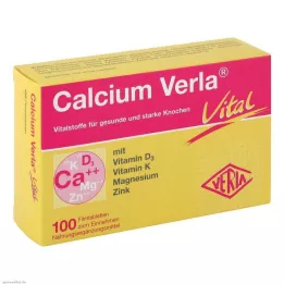 CALCIUM VERLA Vital plėvele dengtos tabletės, 100 vnt