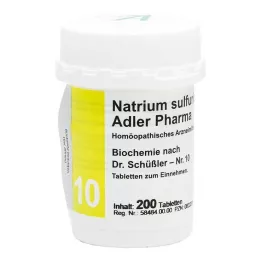 BIOCHEMIE Adler 10 Natrum sulfuricum D 6 tabletės, 200 vnt
