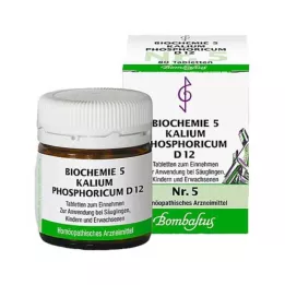 BIOCHEMIE 5 Kalium phosphoricum D 12 tablečių, 80 vnt