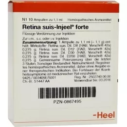 RETINA SUIS Injeel forte ampulės, 10 vnt