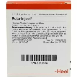 RUTA INJEEL Ampulės, 10 vnt