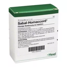 SABAL HOMACCORD Ampulės, 10 vnt