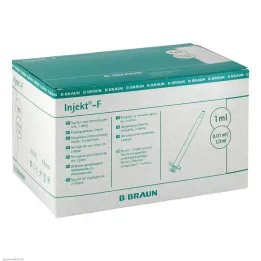 INJEKT F Smulkaus dozavimo švirkštas 1 ml be skardinės, 100X1 ml
