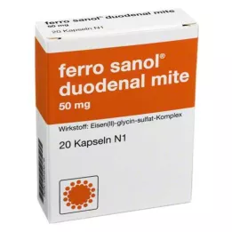 FERRO SANOL dvylikapirštės žarnos erkė 50 mg skrandyje neiri tabletė, 20 vnt