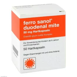 FERRO SANOL dvylikapirštės žarnos erkė 50 mg skrandyje neiri tabletė, 50 vnt
