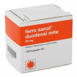 FERRO SANOL dvylikapirštės žarnos erkė 50 mg skrandyje neiri tabletė, 100 vnt