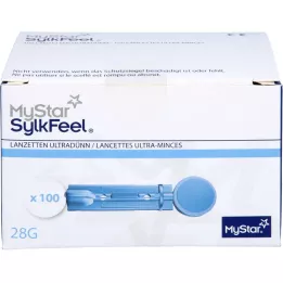 MYSTAR Lancetai SylkFeel 28 G, 100 vnt