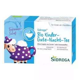 SIDROGA Ekologiški vaikiški Goodnight arbatos filtravimo maišeliai, 20X1,5 g