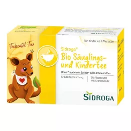 SIDROGA Ekologiški kūdikių ir vaikų arbatos filtrų maišeliai, 20X1,3 g
