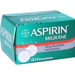 ASPIRIN MIGRÄNE Šnypščiosios tabletės, 24 vnt