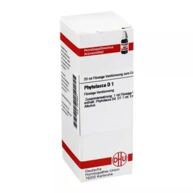 PHYTOLACCA D 1 praskiedimas, 20 ml PHYTOLACCA D 1 praskiedimas, 20 ml