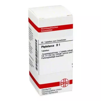 PHYTOLACCA D 1 tabletės, 80 vnt PHYTOLACCA D 1 tabletės, 80 vnt