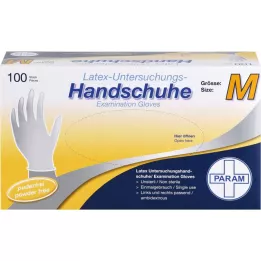 HANDSCHUHE Vienkartinis lateksas be pudros M, 100 vnt