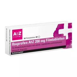 IBUPROFEN AbZ 200 mg plėvele dengtos tabletės, 10 vnt
