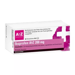 IBUPROFEN AbZ 200 mg plėvele dengtos tabletės, 50 vnt