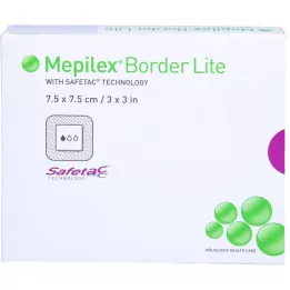 MEPILEX Border Lite putų jungtis 7,5x7,5 cm sterilus, 5 vnt
