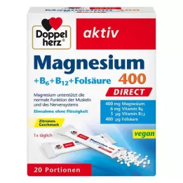 DOPPELHERZ Magnis+B vitaminai DIRECT Granulės, 20 vnt