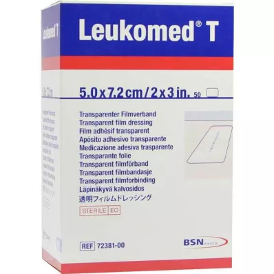 LEUKOMED transp.sterilūs pleistrai 5x7,2 cm, 50 vnt