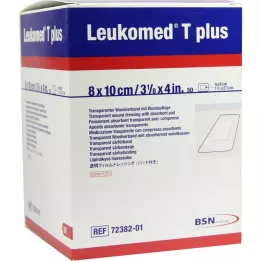 LEUKOMED transp.plus sterilūs pleistrai 8x10 cm, 50 vnt