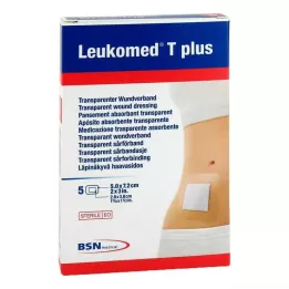 LEUKOMED transp.plus sterilus tinkas 5x7,2 cm, 5 vnt