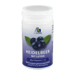 HEIDELBEER KAPSELN+Liuteinas+C+E, 60 vnt