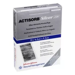 ACTISORB 220 Sidabriniai 6,5x9,5 cm sterilūs kompresai, 10 vnt