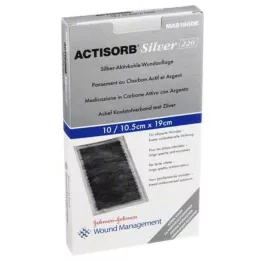 ACTISORB 220 Sidabriniai 10,5x19 cm sterilūs kompresai, 10 vnt