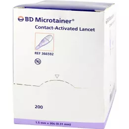 BD MICROTAINER Lancetinė violetinė 30 G 1,5 mm, 200 vnt