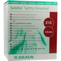 SOLOFIX Safety Univers.Lanzet.21 G 1,8 mm adata, 200 vnt