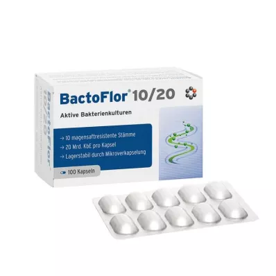 BACTOFLOR 10/20 kapsulių, 100 vnt BACTOFLOR 10/20 kapsulių, 100 vnt