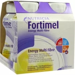 FORTIMEL Energy MultiFibre vanilės skonio, 4X200 ml