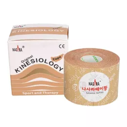 NASARA Kinezio juosta 5 cmx5 m smėlio spalvos, 1 vnt