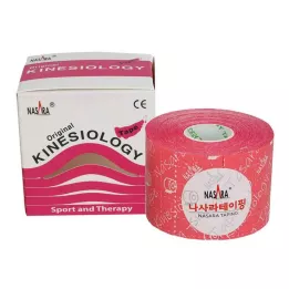NASARA Kinezio juosta 5 cmx5 m rožinė, 1 vnt