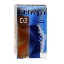 CALCIMAGON D3 kramtomosios tabletės, 112 vnt