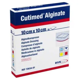 Cutimed Alginate Alginato kompresai 10x10cm, 10 vnt