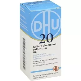 BIOCHEMIE DHU 20 kalio alūno.siera.D 6 tabletės, 80 vnt