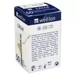 WELLION CALLA Gliukozės kiekio kraujyje tyrimo juostelės, 50 vnt
