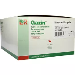 GAZIN Dializės tamponai 2+3 sterilūs su apsauginiu žiedu, 125 vnt