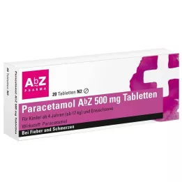 PARACETAMOL AbZ 500 mg tabletės, 20 vnt