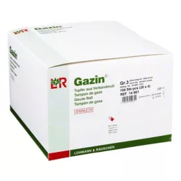 GAZIN Tamponu slyva sterilus 2+2 apsauginis r.o.RK, 100 vnt