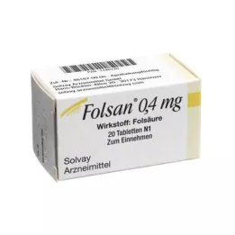 FOLSAN 0,4 mg tabletės, 20 vnt