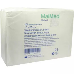 VLIESKOMPRESSEN 10x20 cm nesterilus 6 sluoksnių, 100 vnt