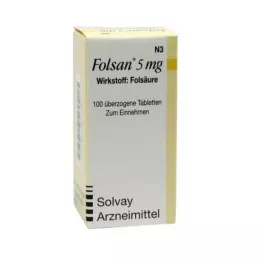 FOLSAN 5 mg tabletės, 100 vnt