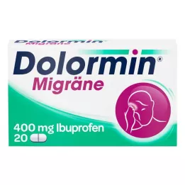 DOLORMIN Migrenos plėvele dengtos tabletės, 20 vnt