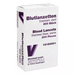 BLUTLANZETTEN Metalinis paprastas, 200 vnt