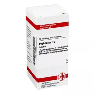 PHYTOLACCA D 2 tabletės, 80 vnt